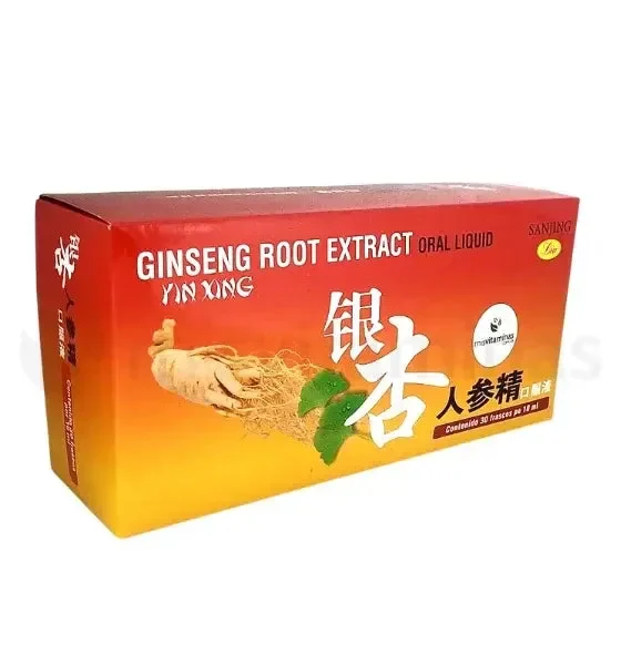 Ginseng Root Extract Ginkgo Biloba Frasco X 30 Viales
