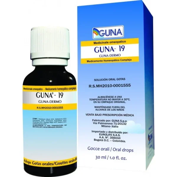 Guna Dermo 19 Gotas X 30 ml Eurolife - Venta Bajo Formula Medica