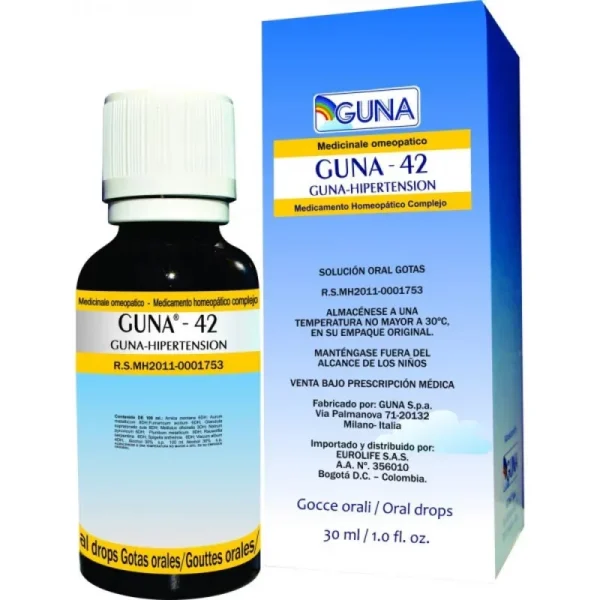 Guna Hypertension 42 Gotas X 30 ml Eurolife - Venta Bajo Formula Medica