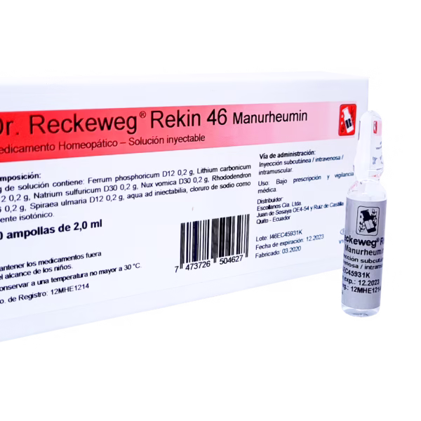 Rekin 46 Manurheumin Ampolla x 2.0ml de Dr. Reckeweg