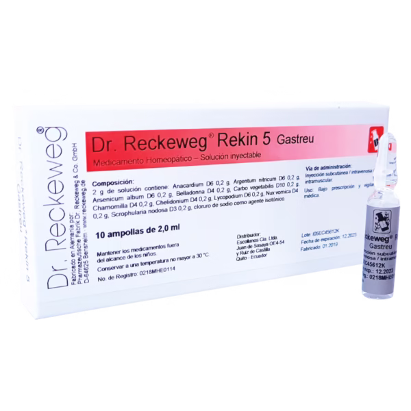 Rekin 5 Gastreu Ampolla x 2.0ml de Dr. Reckeweg